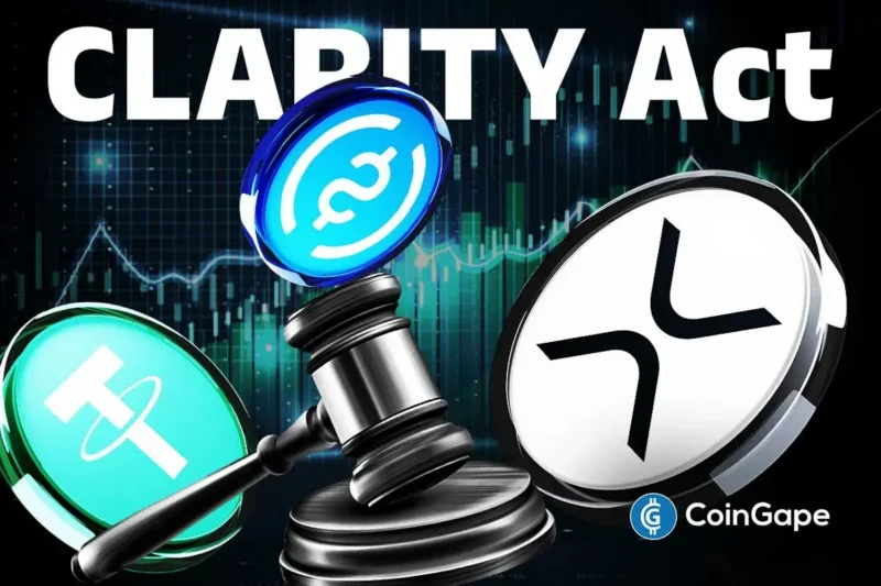 XRP Price Prediction As CLARITY Act Odds Rise and Stablecoin Yield Battle Nears End